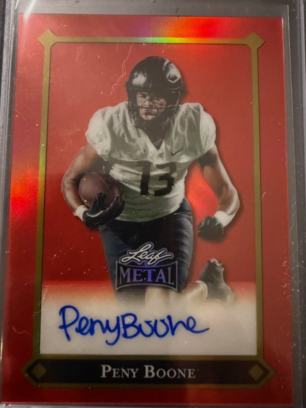 2025 Leaf Metal 92 Leaf LGR Red Prismatic 2/15 Peny Boone #92L-PB2 Auto